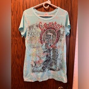 "Cowboy" Blue Women's Shirt